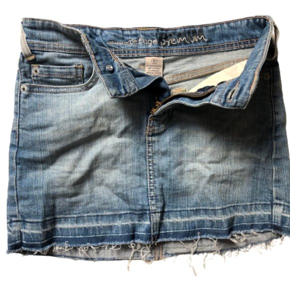 Refuge Jean Distressed Skirt Size 0 - Picture 1 of 5